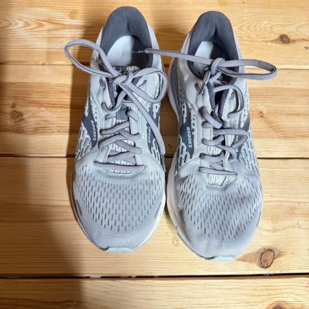 Brooks 8.5 Wide Adrenaline GTS 21 Women Grey Running Shoes 1203291D061